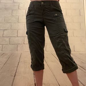 APT. 9 Cargo Capris Pants Gray Women's